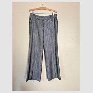 NWT Ann Taylor LOFT Women Wide Leg Julie Dress CareerPants Size 12 Metallic Gray